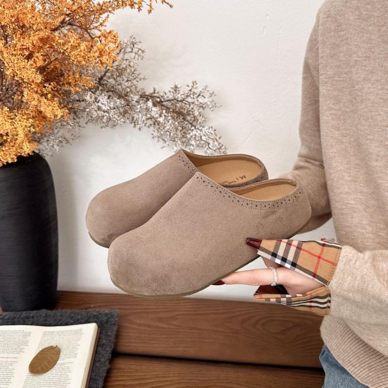Semi-slippers for Women's Outward Wear 2026 Summer New One-foot Slip-on Soft-soled Cool-mop Baotou Slippers