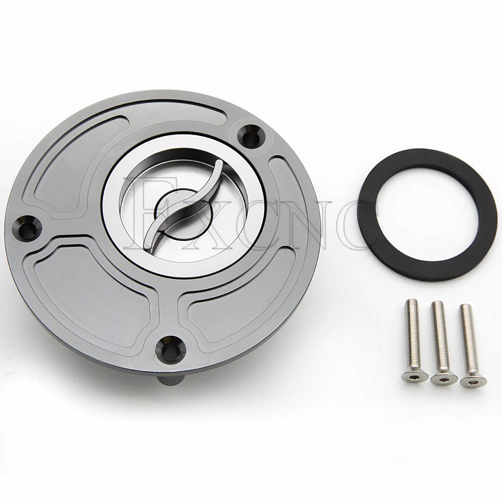 CNC Fuel Gas Cap Keyless For Honda CBR600 F4i CBR954RR CBR900RR CBR600RR CBR1000RR CBR1100XX Hornet CB600F CB500 CBF1000 RVF400
