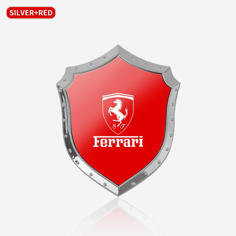 3D shield truck stickers Metal stainless steel truck car accessories for Ferrari F430 Stradale Roma 488 Spider SF90 Portofino F8