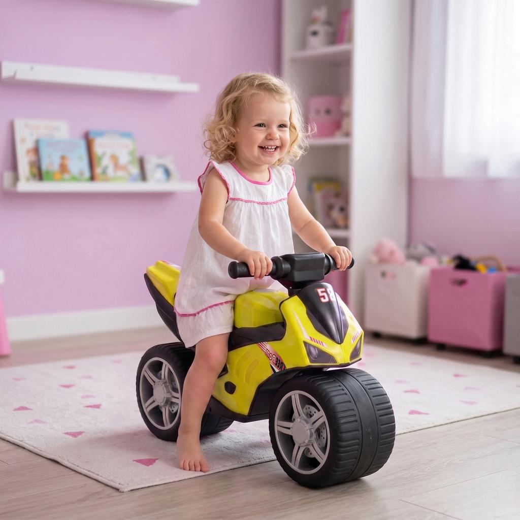 Children's Balance Bike, Music, Extra-Wide Wheels, Ages 18-36 Months, Green