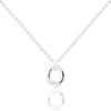 Tandy Silver 925 Interlocking Dual Pendant Necklace Tdn604