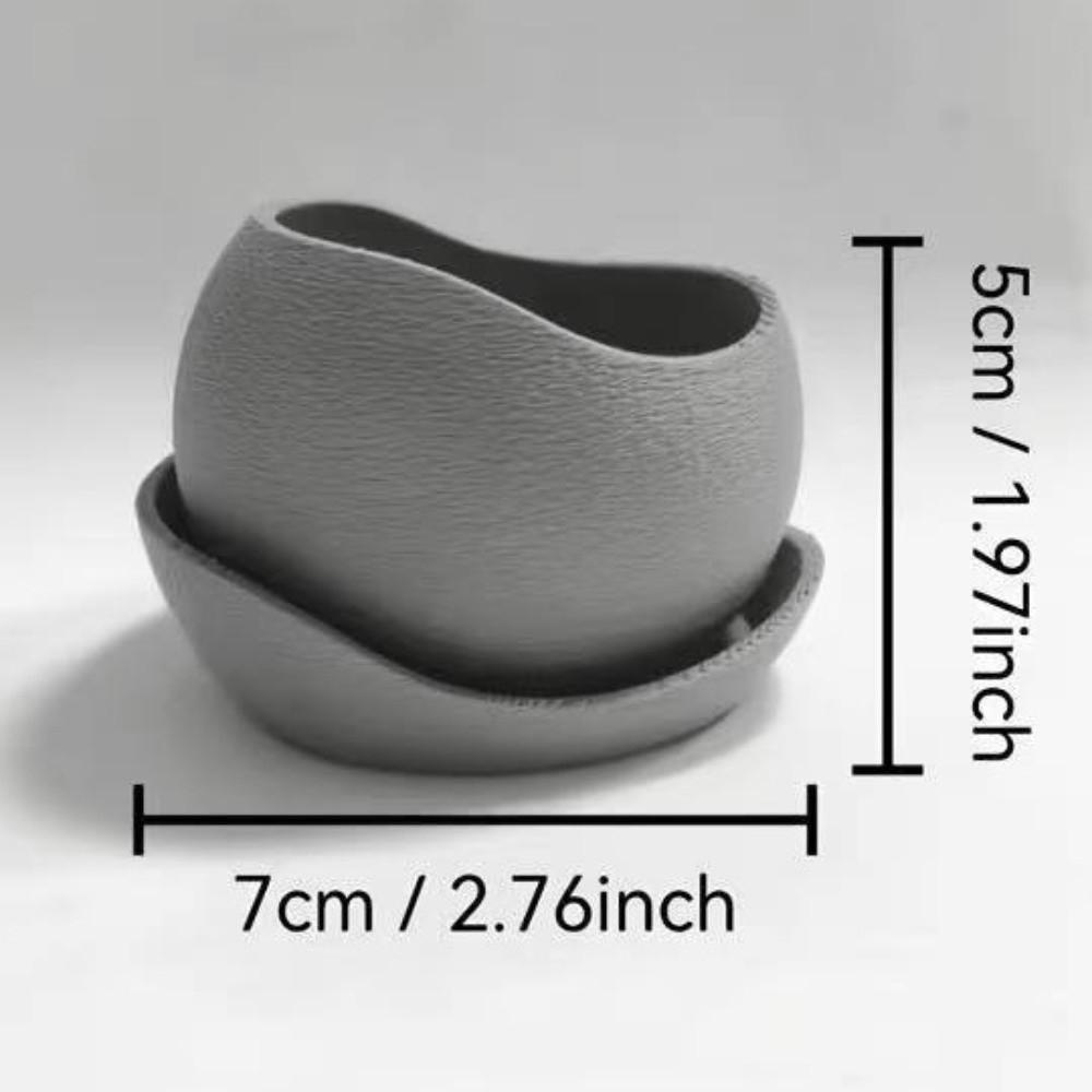 3D-gedruckte Sukkulenten-Pflanzgefäße Kunststoff-Anzuchttöpfe Moderner Dekorativer Topf Schreibtisch