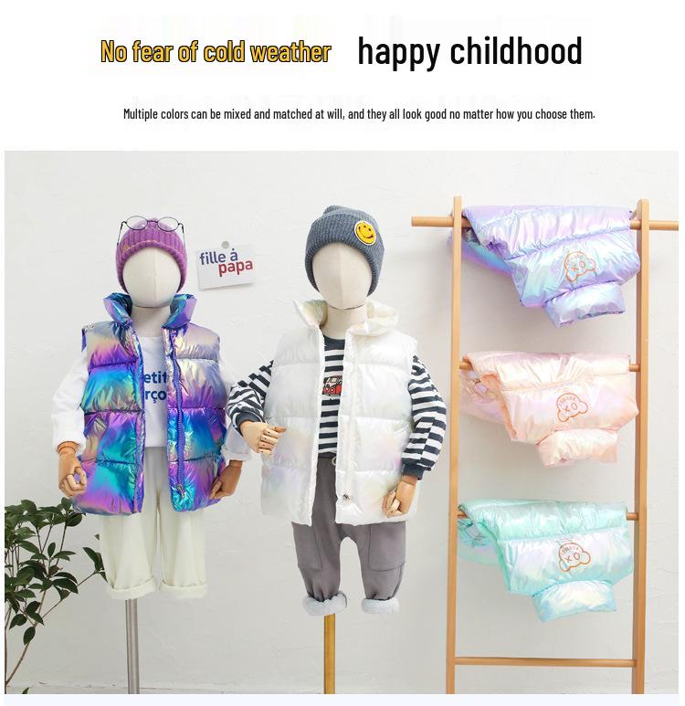 Neue bunte Kinder Herbst/Winter Weste - Jungen & Mädchen Stehkragen Ärmellose Jacke Erhältlich in S, M, L