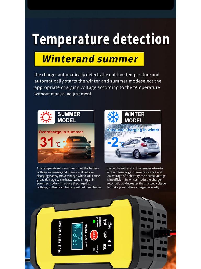 12V 6A Car Battery Charger