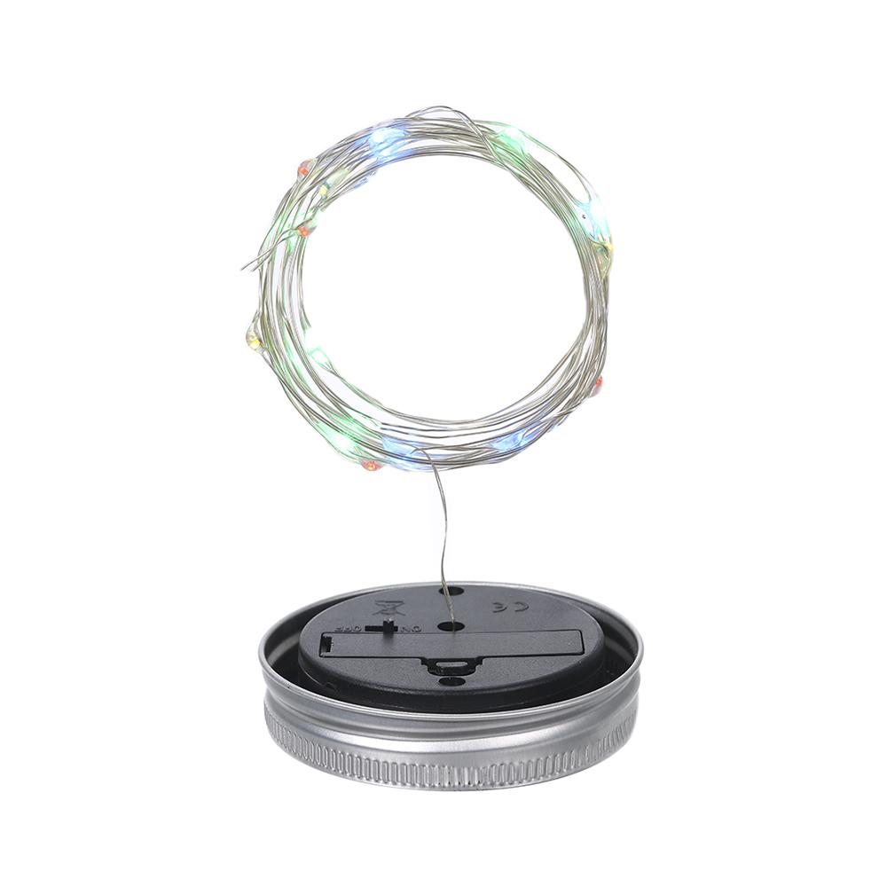 Mason Jar Solar Lantern Lights Waterproof Lid Lamp Fairy Light Copper Wire String Outdoor Decor Patio Garden Decor