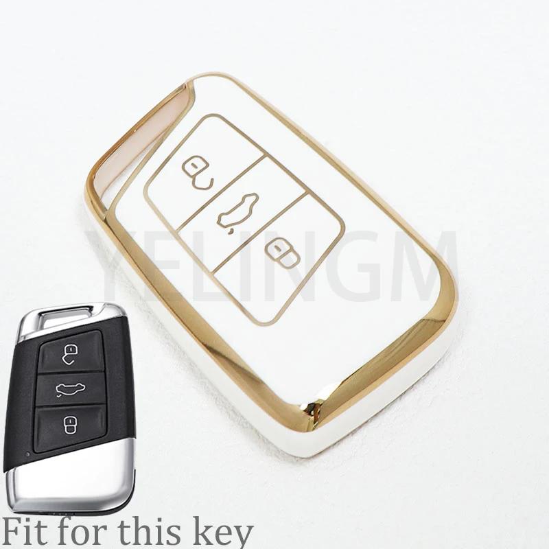 Tpu Car Remote Key Case Cover Shell Fob For Vw Volkswagen Passat B8 Tiguan Magotan Golf For Skoda Kodiaq Superb A7 Accessories