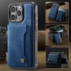 For iPhone 14 Pro Max Case AUTSPACE A13 Vintage Leather Back Cover with Magnetic Detachable Card Bag