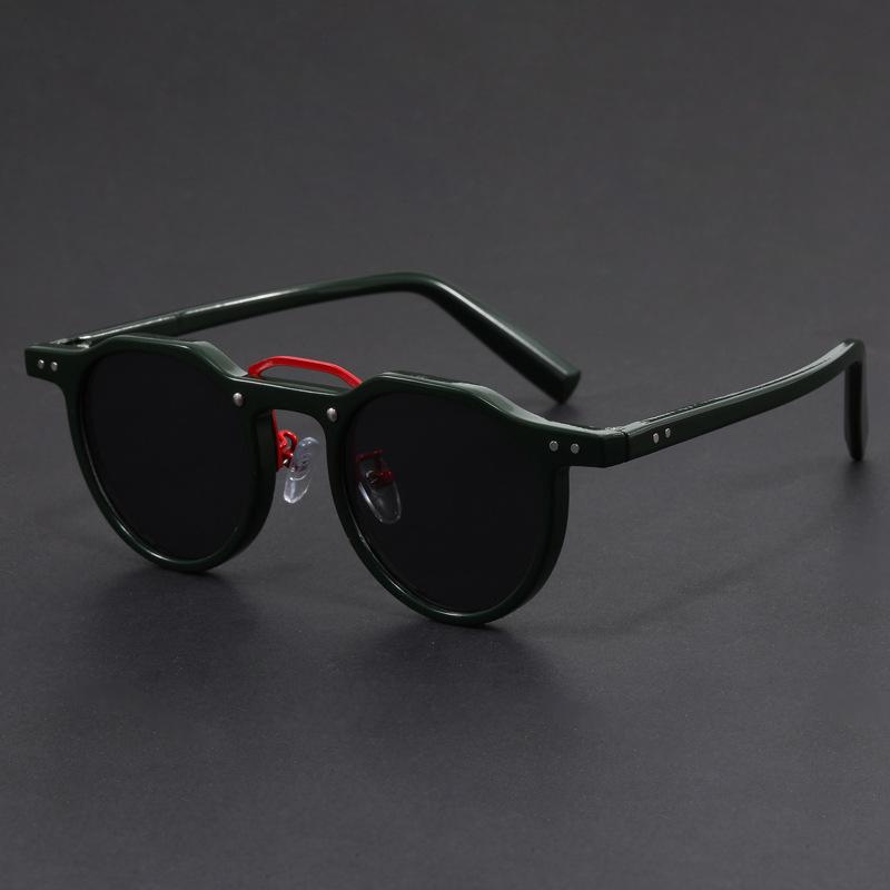 Retro Metal Frame Oval Sunglasses for Women Men Trendy Punk Round Sun Glasses Luxury Brand Designer Driving Shades