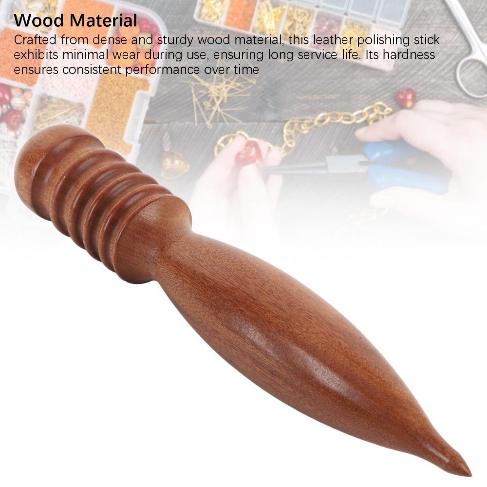 5 Grooves Leather Edging Device Beech Wood Leather Burnishing Tool  Belts Bags Crafts