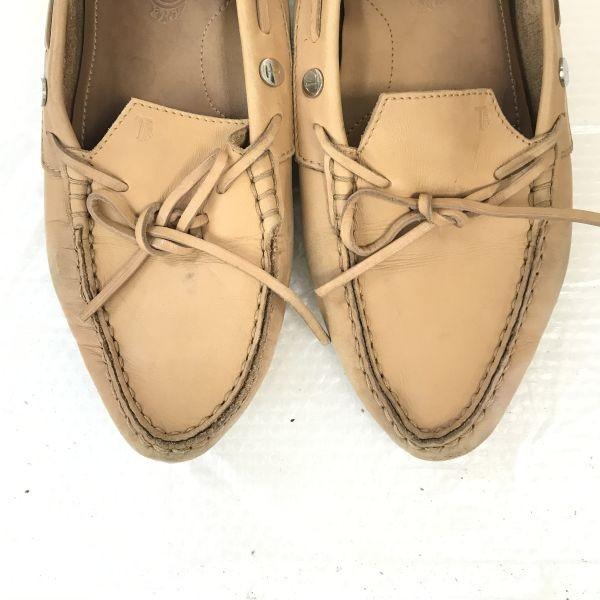 Made in Italy TOD'S Leather Driving Shoes 38.5 24.0-24.5 Brown Shoes(USED)