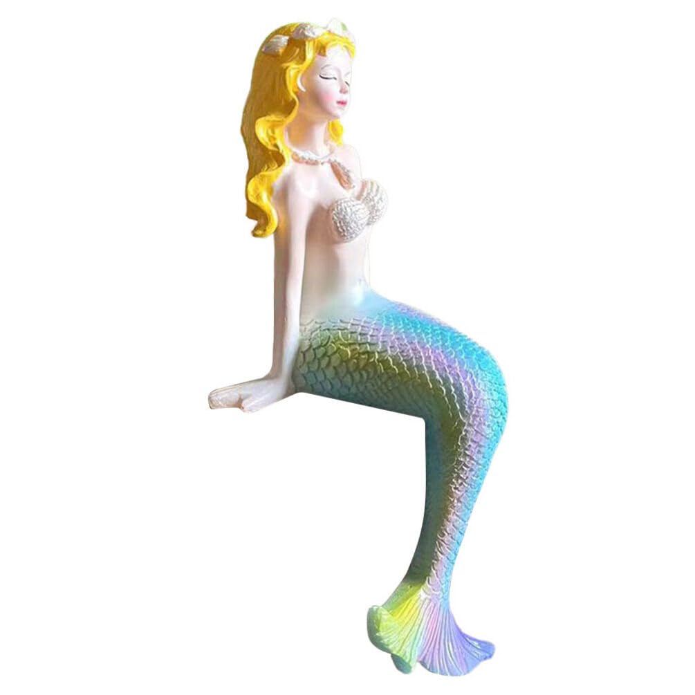 

TOYMYTOY Подводный мир Смола Русалка Аквариум Русалка Смола Фигурка Русалка Подводный Средиземноморский Фея Коллекционный Аквариум Русалка Ванная