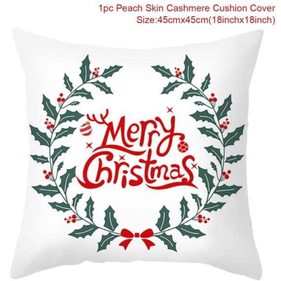 45cm Christmas Cushion Cover Navidad Merry Christmas Decorations For Home Xmas Noel Cristmas Ornaments New Year Gifts