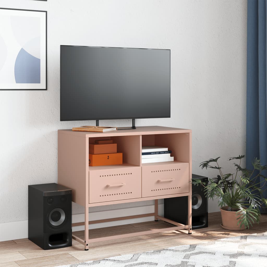Vidaxl Szafka Pod Telewizor, Różowa, 68X39X60,5 Cm, Stalowa