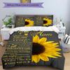 3pcs To My Mom Printed Duvet Cover Set (1 * Cover+2 * Pillowcase, Without Core), Home Bedroom, Guest Room, Dormitory Decoration Items