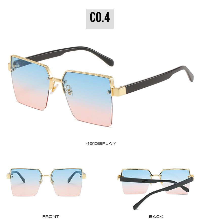 2022 Spring European & American Celebrity Square Frame Sunglasses - Milan Fashion Half-Frame