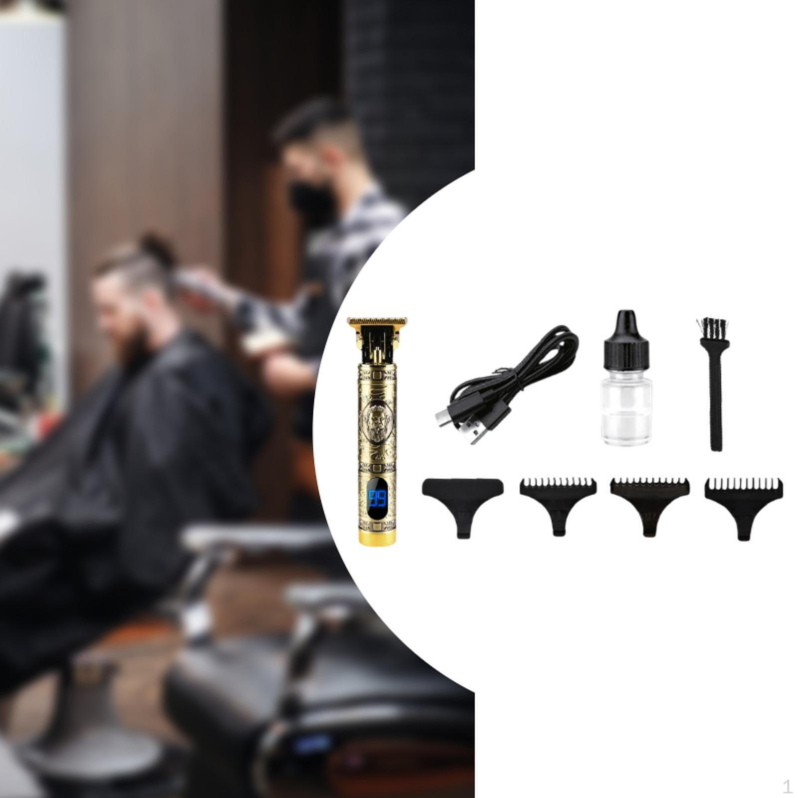 

Машинка для стрижки волос Электрический триммер для носа, лица, парикмахерский инструмент для стрижки волос с ЖК-экраном Figure