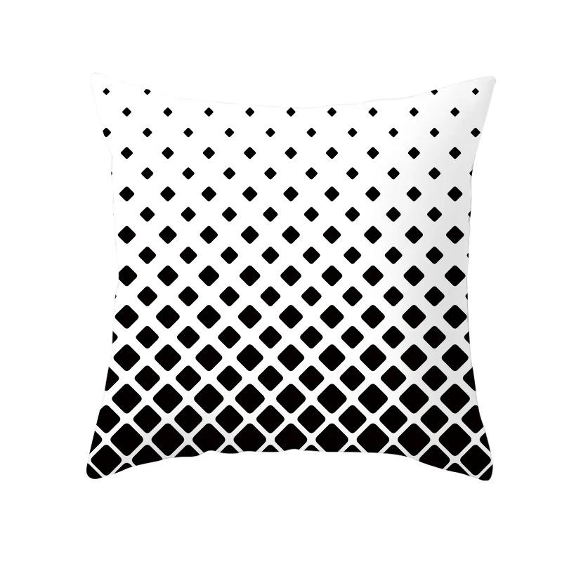 Black and White Geometric Decorative Pillowcases Living Room Office Home Pillowcases Car Ornaments
