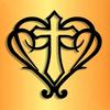 Vintage Heart Cross Metal Wall Art Sign, Home Decor Gift for Farmhouse Cafe Bar