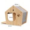 Cat Climbing House Made Of Solid Wood Sisal Cat Climbing Ladder Durable Cat Scratching Post Cat Tree Pet Furniture