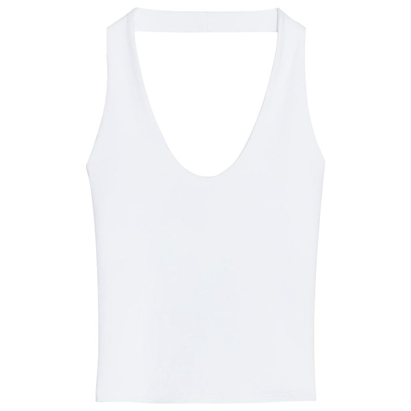 Zaprha 2025 New Sexy Sweet Sexy Open Back Halter Top T-shirt Women Silm Slim Looking 4424308