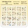 Language and Leisure: Cute Cat Pattern Decorative Sticker Book for Pets