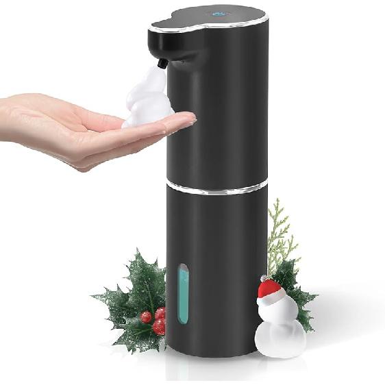 LAOPAO Soap Dispenser, Automatic Foaming Hand Soap Dispenser Touchless Rechargeable Bathroom Countertop Soap Pump for Kids Xmas Gift 300ml