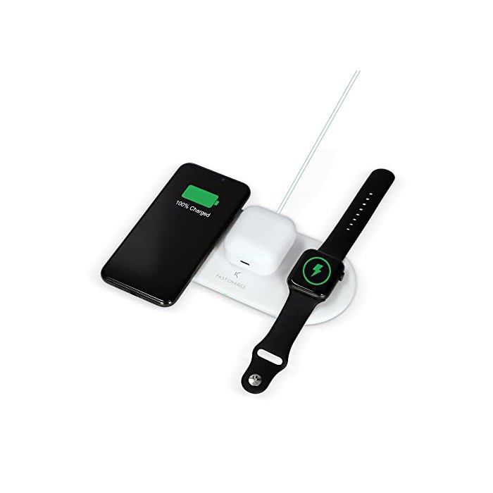 Chargeur sans fil 3 en 1 - KSIX smart your tech - 15 W - Tec. Qi - Compatibilité Smartphone