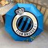 1 PC Automatic Folding Umbrella - Club Brugge KV Custom Name Pattern, Portable & Foldable Design with 8 Ribs, Christmas Birthday Gifts