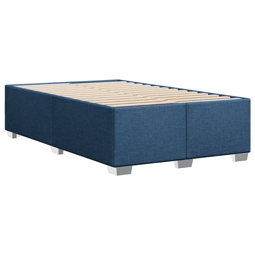 Bed Frame without Mattress Blue 120 x 190 cm Fabric