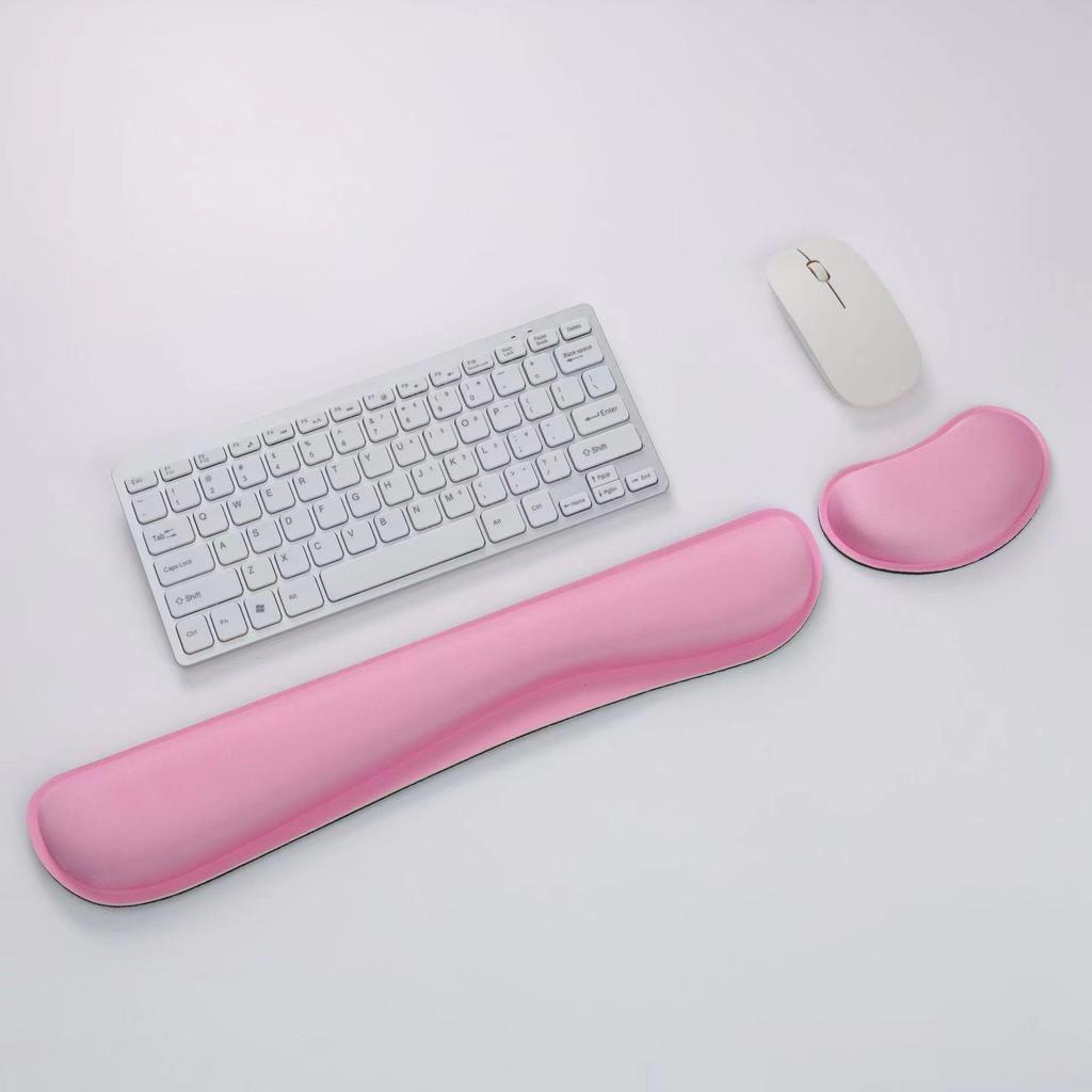Gummi Maus Handgelenkstütz-Set - Rutschfest, Bequemes Hand- und Handflächenpolster für Büro-Tastatur