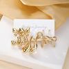 New European and American style bowknot earring and stud set A set of stylish and sophisticated earrings with a unique design