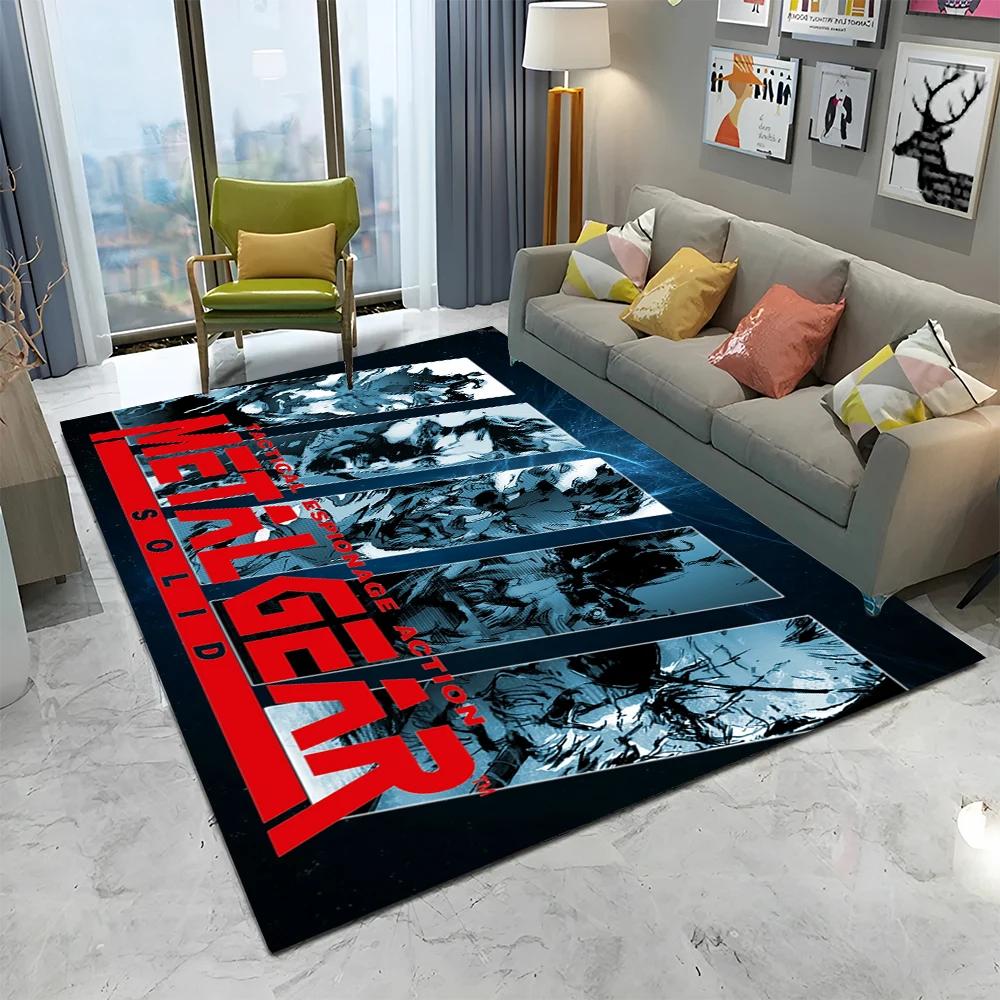 Metal Gear Solid Game Gamer Cartoon Carpet Rug For Home Living Room Bedroom Sofa Doormat Decor,Kids Area Rug Non-Slip Floor Mat