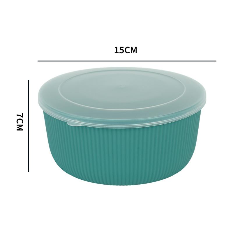 Vertical-Stripe Creative Homeware High-Capacity Stylish Food Storage Bowl