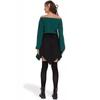 Magical Forest Elf Costume, One Shoulder Trumpet Sleeve Medieval Dress, Suitable for Halloween Cosplay, Renaissance, and Theme Parties