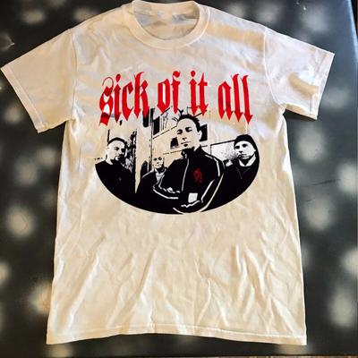 Sick Of It All Band Shirt White T Shirt S5xl And Unisex Sg824