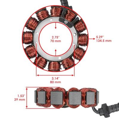 Estator Compatível com Harley Davidson FLTR FLTRI Road Glide 20022005 e FLHT FLHTC FLHTCI FLHTPI Electra Glide 20022005 para M