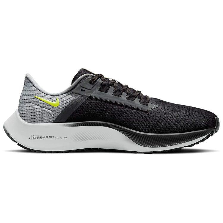 Nike Air Zoom Pegasus 38 Black Smoke Grey Volt CW7356-005