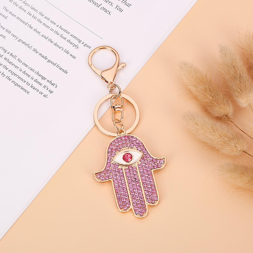 Турецкий синий амулет от сглаза Брелок с подвеской Рука Фатимы со стразами