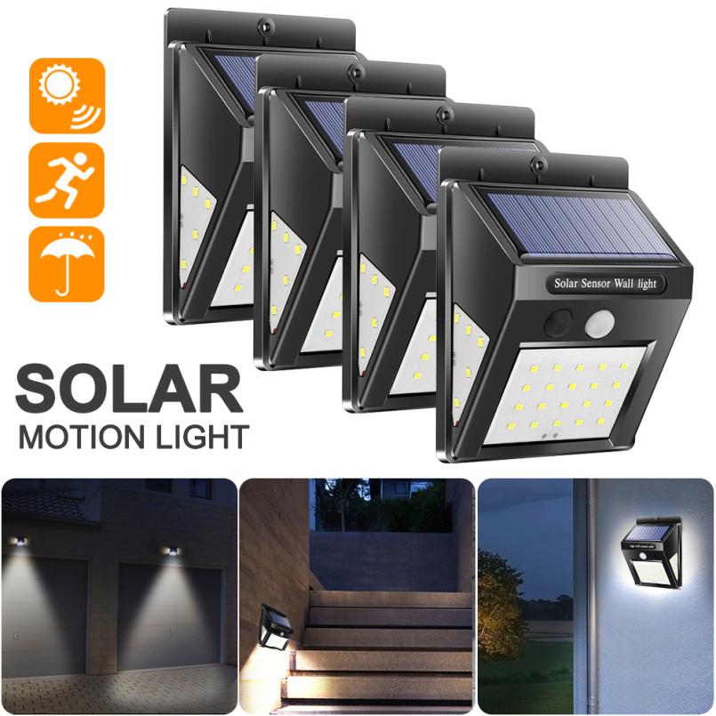 40 LED Lamp Solar Garland Power Lamp PIR Motion Sensor Wall Light Outdoor Solar Lighting Waterproof
