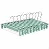 NonSlip Adjustable Pants Hanger Clips for Drying, Frosted Plastic, MultiColor Nordic Pink