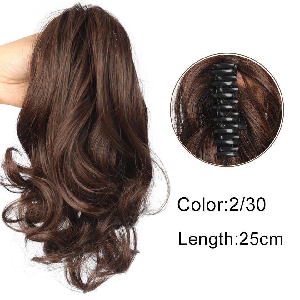 

10-дюймовый зажим для наращивания хвостиков, волнистые хвостики, волосы, синтетические светлые волосы, натуральное наращивание, заколка для волос для женщин, повседневная одежда
