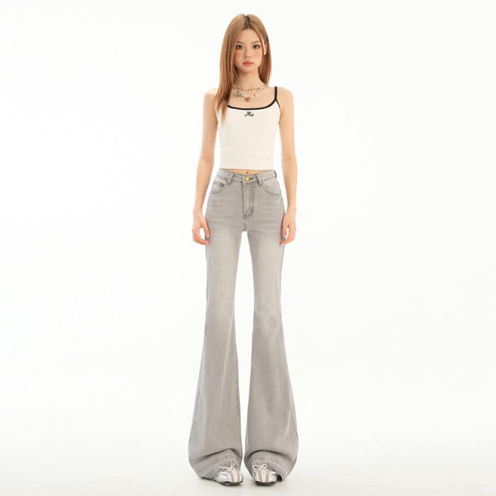 

Женские джинсы с высокой талией в стиле ретро, микроклеш - Дизайн «Острая девчонка» для осени M