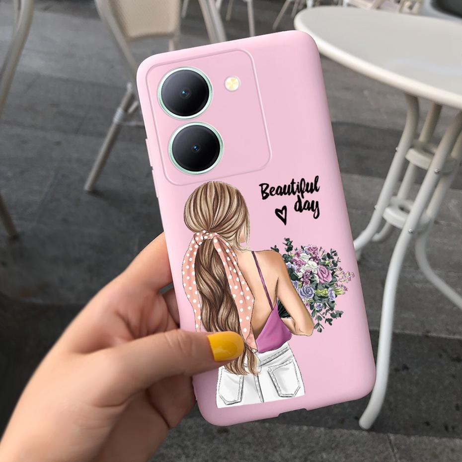 For Vivo Y36 Case 2023 Cute Love-heart Pattern Jelly Silicon Soft Phone Back Cases Cover For VivoY36 Y 36 4G 5G V2247