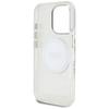 Guess IML Metal Colored Circle Classic Logo MagSafe case for iPhone 16 Pro white