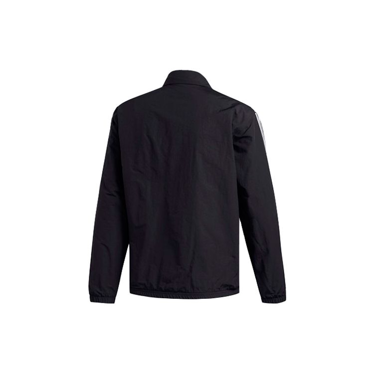 Adidas Originals Trefoil Collared Button Baseball Sports Jacket Men Jackets Black ED5516