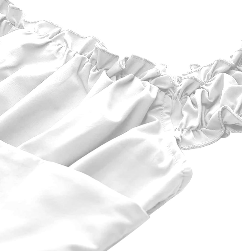 QOOLY Medieval Court Halloween Retro Chic Size S Women's Dress, Costume, Cosplay, Gothic, Style, White,