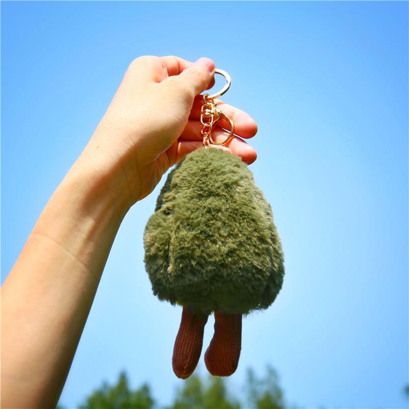 1pc Avocado Keychain Fruits Stuffed Plush Toy Filled Doll Key Ring Cushion Pillow Child Christmas Gifts Girl Kawaii Bag Pendant