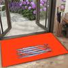 Striped Barracuda Fish Carpet Non Slip Front Door Mat Nautical Marine Animal Welcome Rug for Entrance Indoor Home Decor