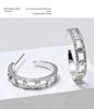 European Fashion Zirconia Ear Hoop Studs Women Versatile Design Temperament Earrings