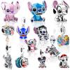 Miniso Lilo & Stitch Charm Bead Component Bead Components Compatible With Authentic Original Snake Copper Metal Bracelet High Quality Fine Jewelry